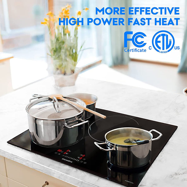 30-inch Induction Cooktop with 9 heating Level and Timer