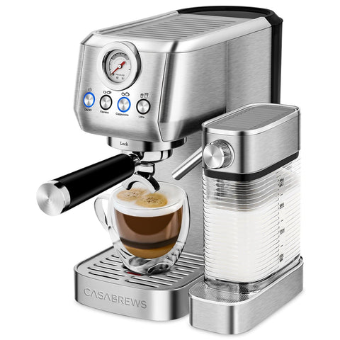 Casabrews 3700Pro 20 Bar 3-in-1 Auto-frothing Espresso Machine with Milk Tank-Refurbished