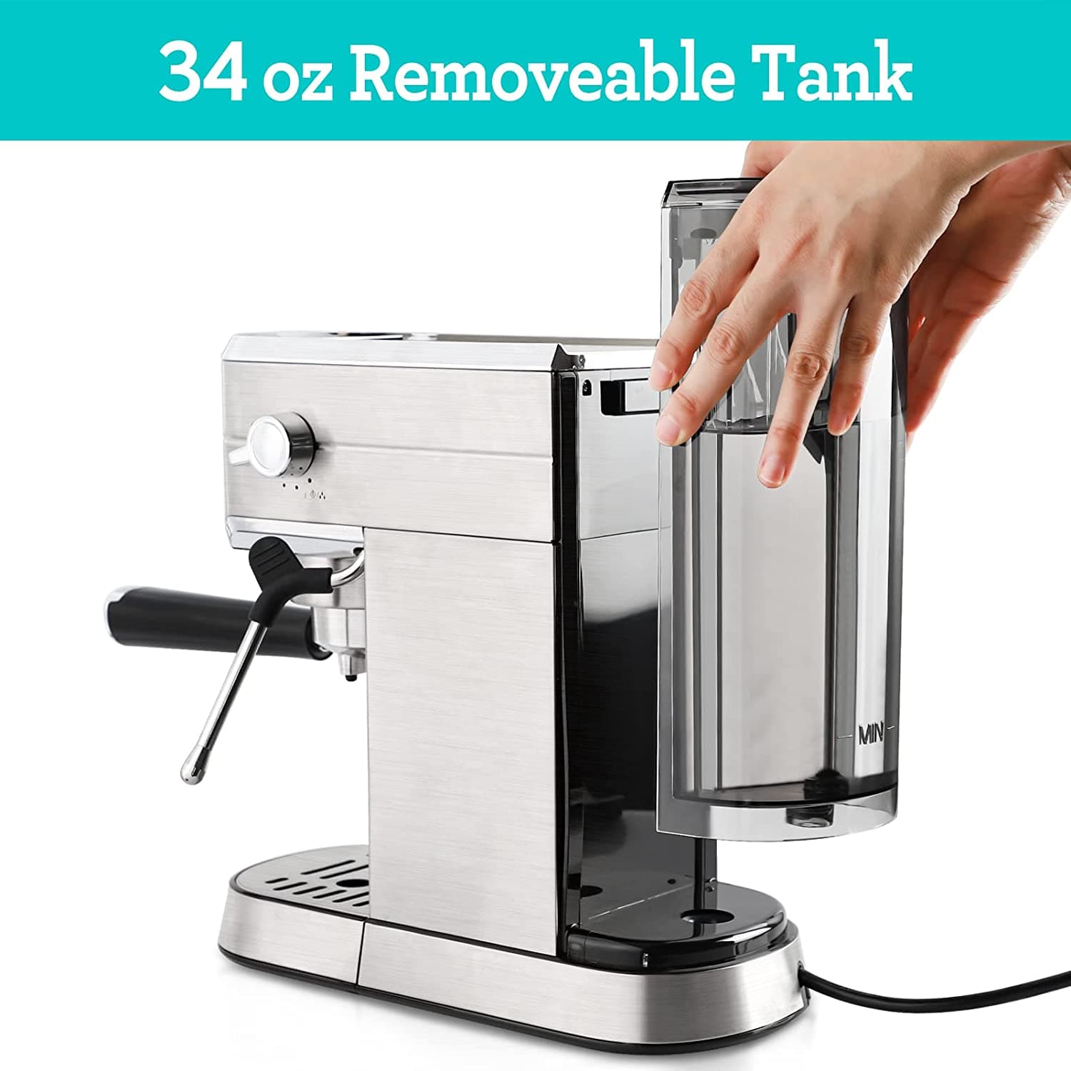 CASABREWS CM5418™ Compact 20-Bar Espresso Machine with Stainless Steel Milk Frother
